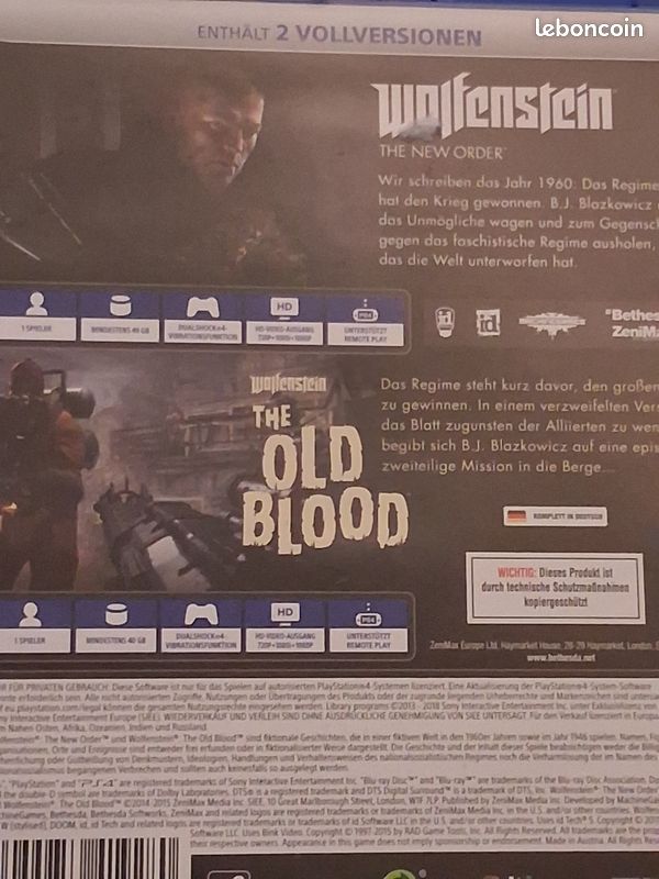 Wolfenstein The New Order/The Old Blood Double pack PS4 (image 2)