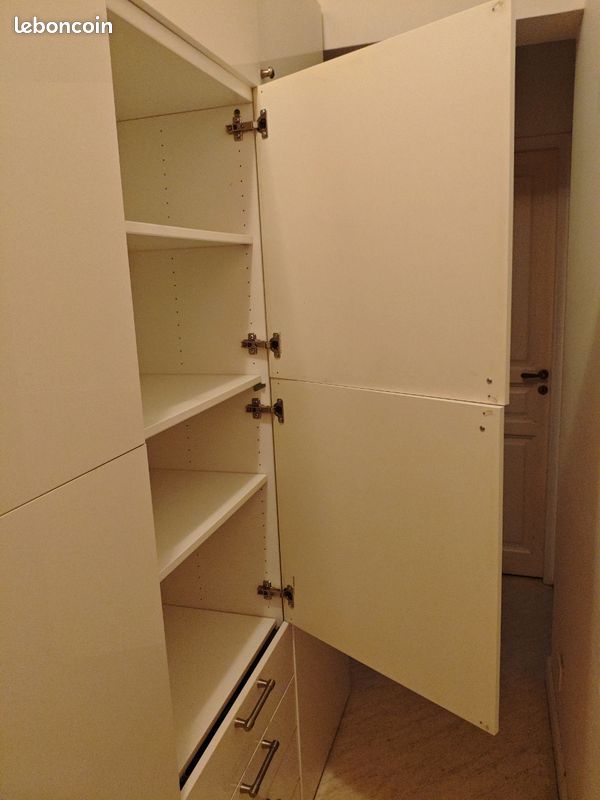 Étagère IKEA BESTA blanche avec portes et tiroirs (193 x 60 cm) (image 2)