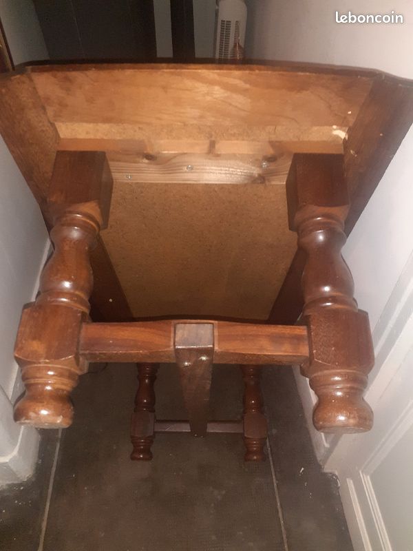 Table basse bois massif et carrelage (image 3)