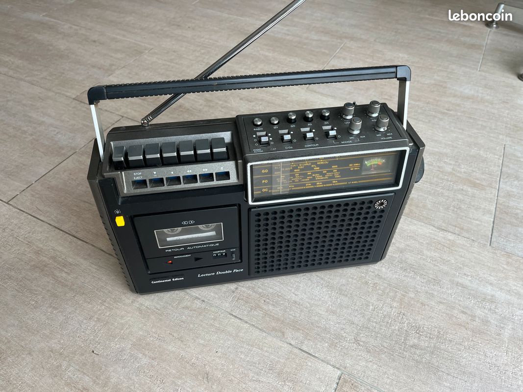 BOOMBOX GHETTOBLASTER / Radio-Cassette Stéréo / Continental Edison Rc 5297 / Tbe EUR 34,50 - FR