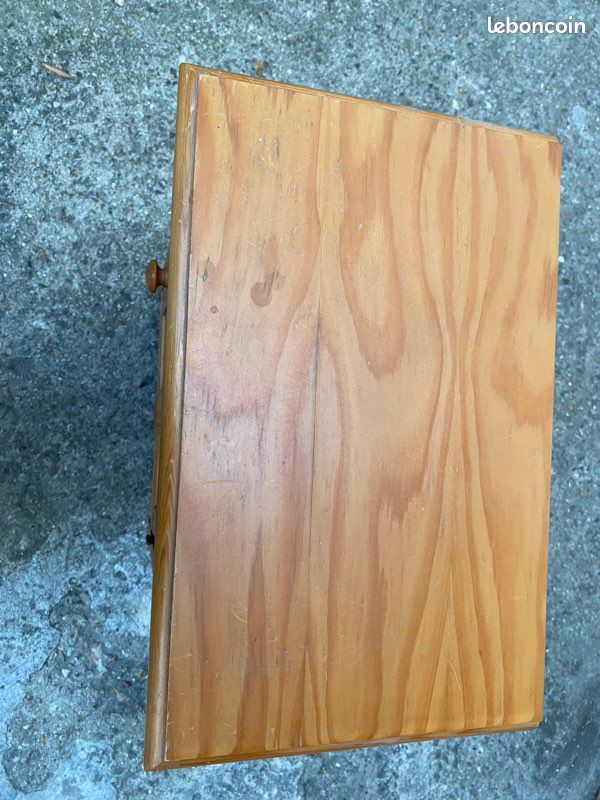 Table de chevet bois tiroir + placard (image 5)