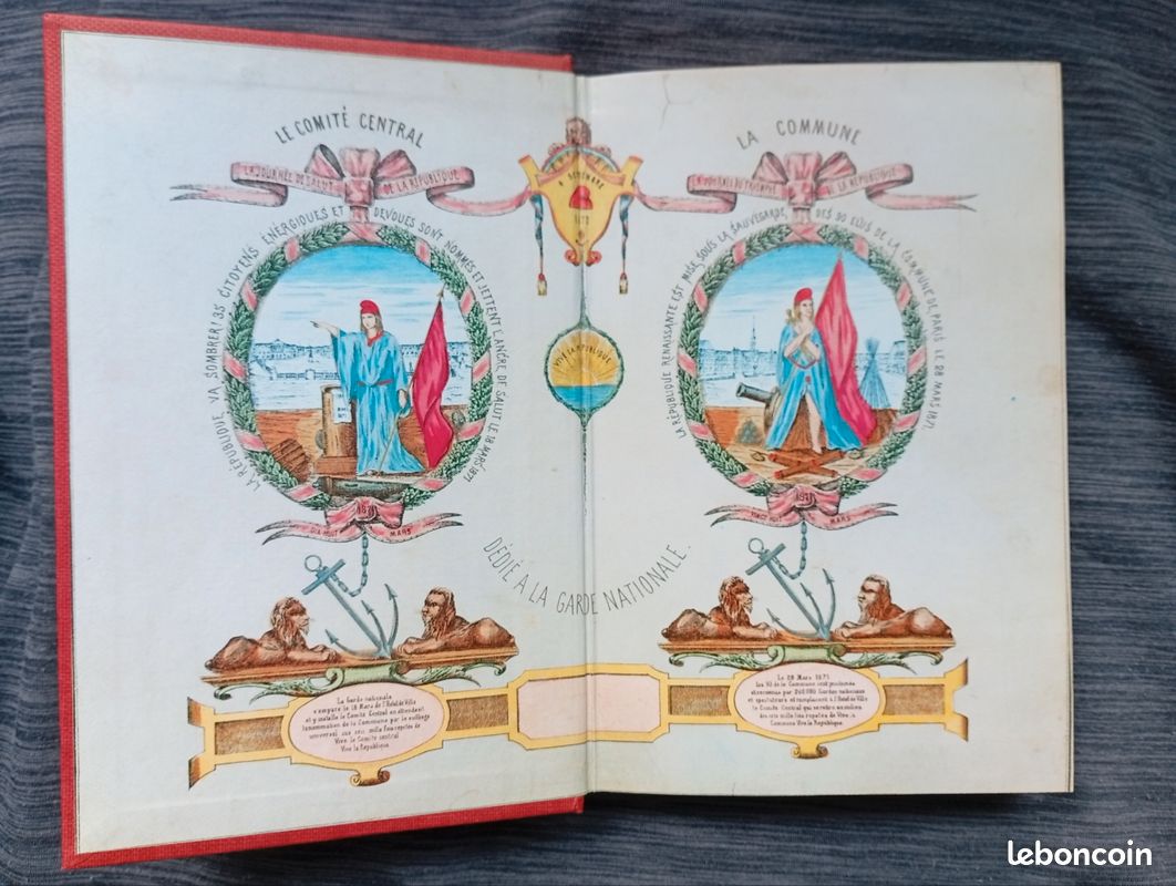 Livre "LE PARIS COMMUNARD", de Maurice Choury, Librairie Académique Perrin, Relié, 1970, illustrations en noir et blanc, contre-plats illustrés en couleur, très bon état (image 6)