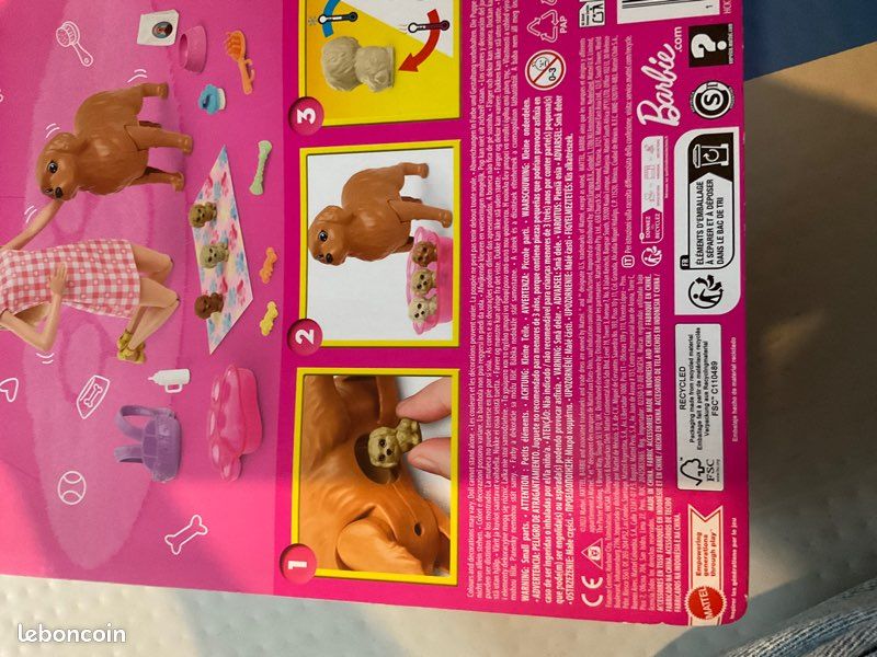 Barbie - Naissance Des Chiots - Coffret Avec Poupée Articulée, 1 Ch Et Ses 3 Chiots Nombreux Accessoires De Soins 29 Amz B09bw3c