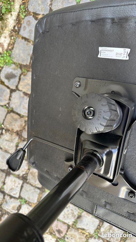 Fauteuil de bureau IKEA RENBERGET noir – réglable à roulettes (image 4)