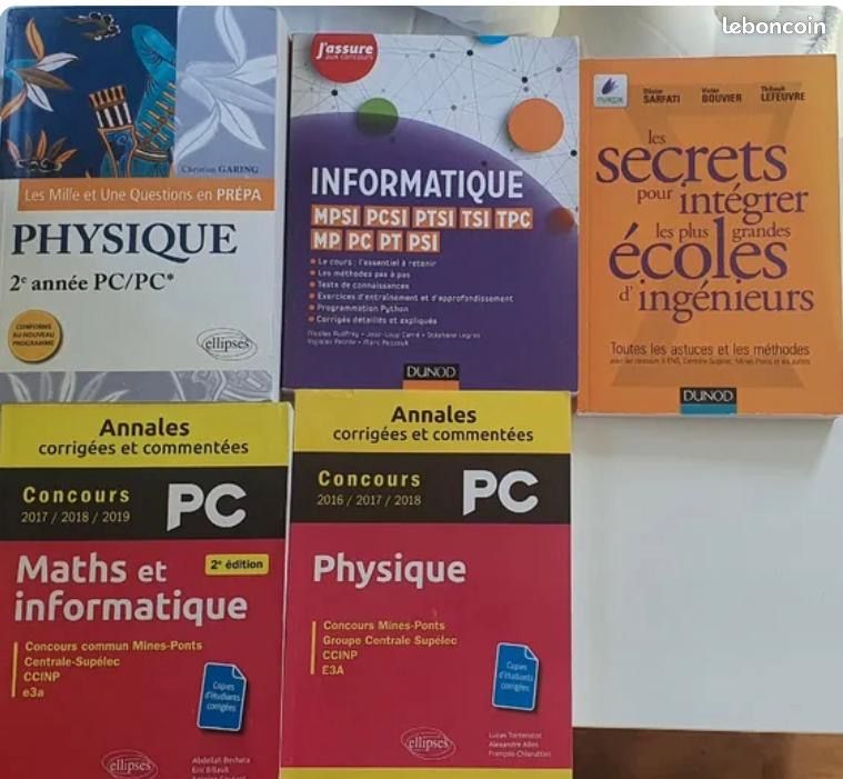 Livres Prépa CPGE PCSI/PC Annales concours Centrale, Mines, Ccp (image 1)