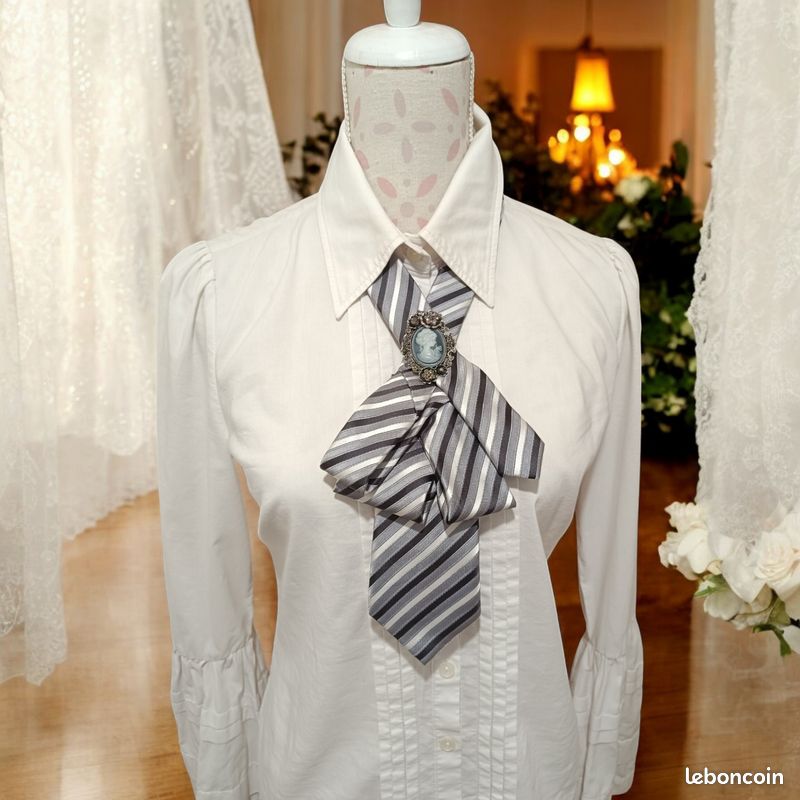 Etole Organza Soie Blanc Cassé, étole Mariage