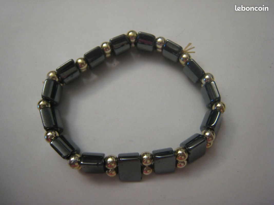 Bracelet Années 2000 – Perles, élastique, Métal Doré/argenté, Verre, Multicolore