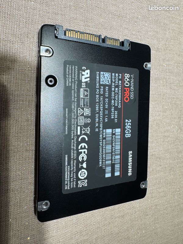 Disque dur SSD 256GO Samsung (image 1)