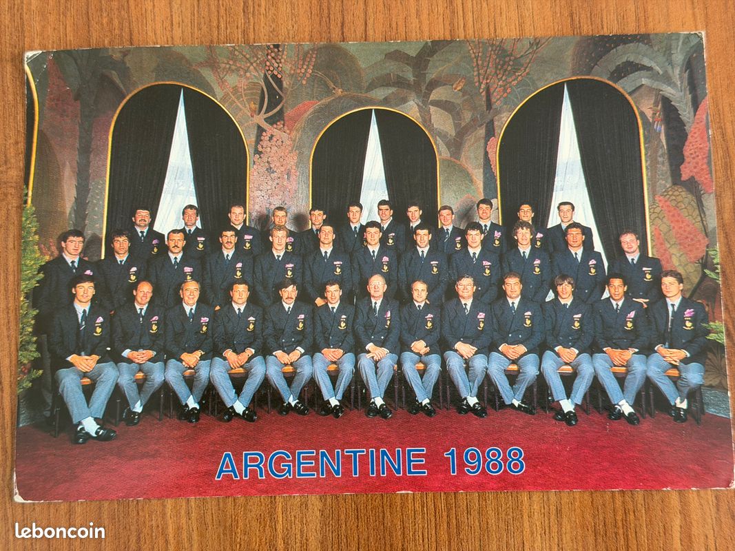 Carte Postale équipe de France de Football 1988/89 adidas