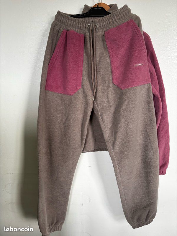 Ensemble de survêtement polaire pantalon et sweat à boutons à pression Boohoo (image 2)