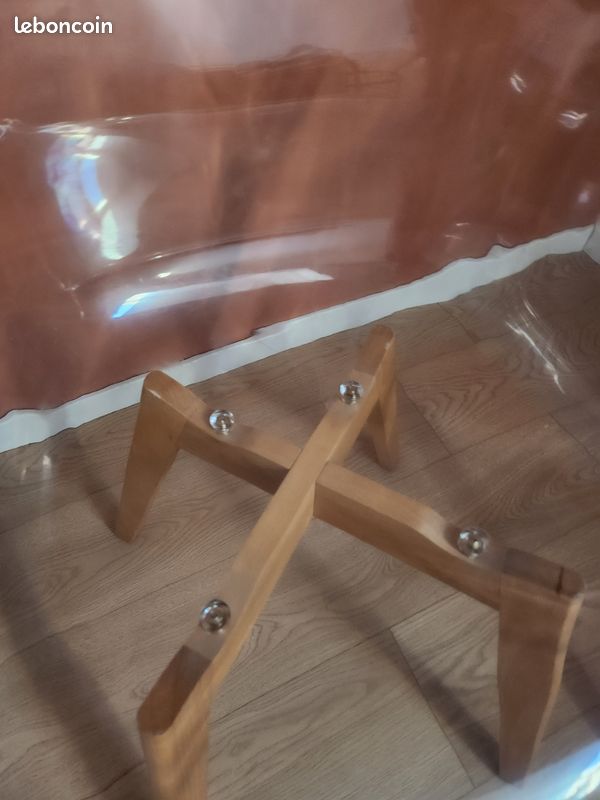 Lot de deux fauteuils chaises transparentes scandinaves (image 4)