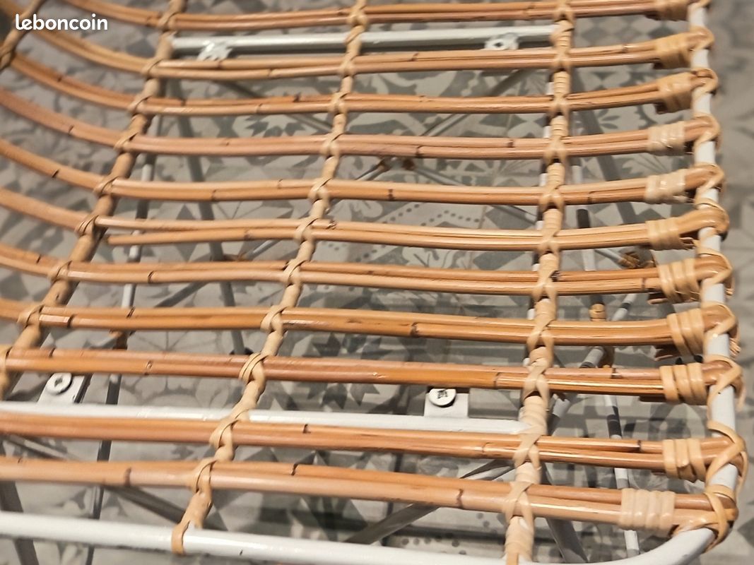 Chaise metal et rotin (image 3)