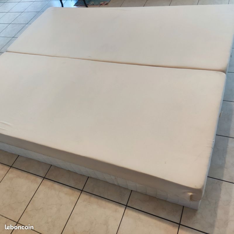 Sommier tapissier + matelas 160x190 (livraison possible) (image 10)