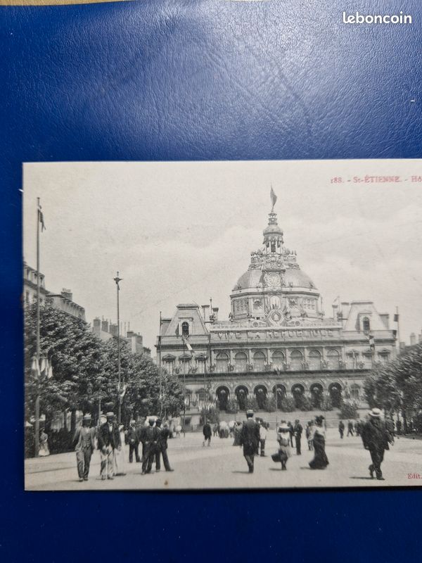AS Saint Etienne ASSE rare ancienne carte postale photo equipe 1956
