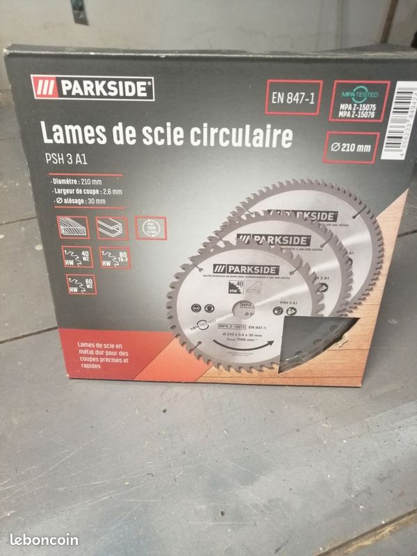 Set trois lames scie circulaire neuve (image 1)