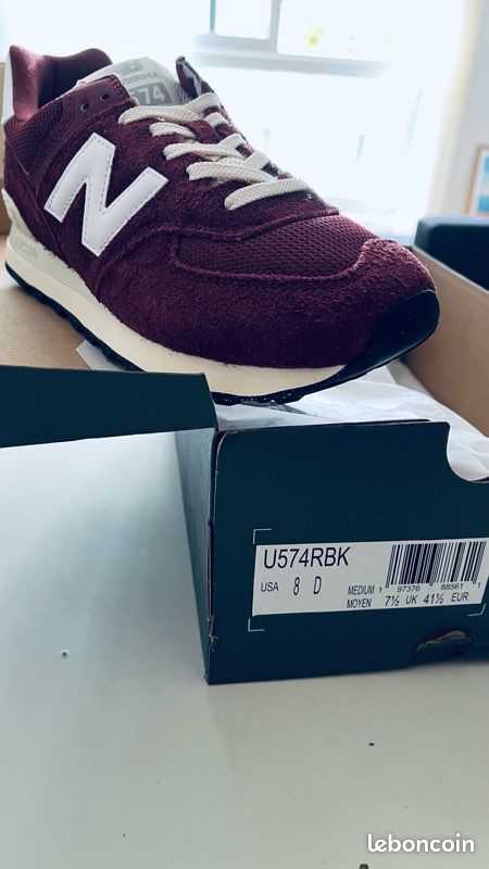Basket New Balance neuves - Nubuck - Bordeaux - T41.5 (image 1)
