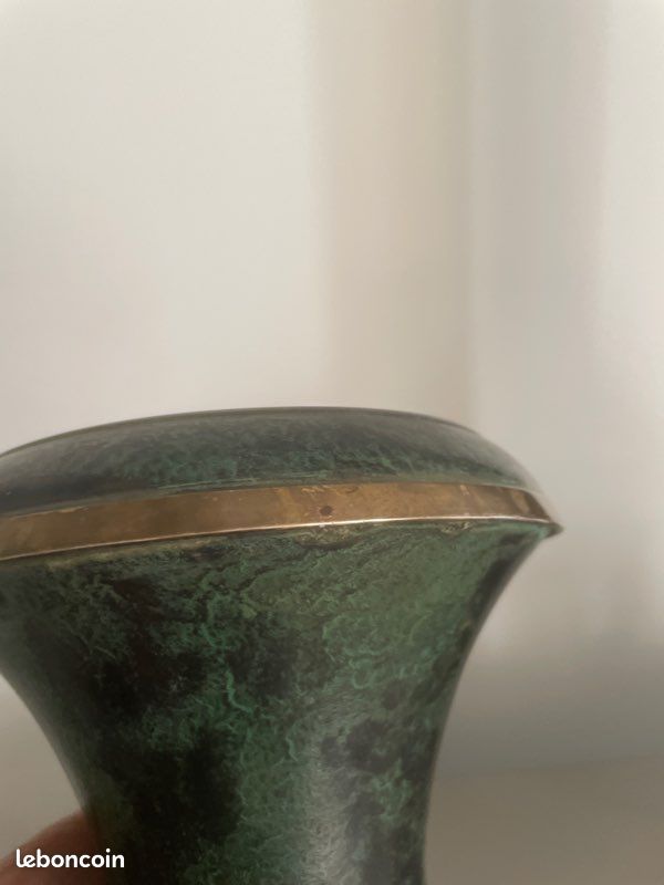 Superbe vase Médicis balustre neo-classique ancien 31 cm bronze (image 9)