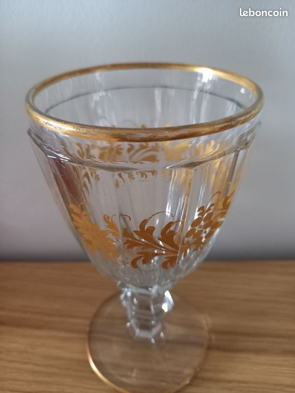 Verre à pied ancien Cristal (image 5)