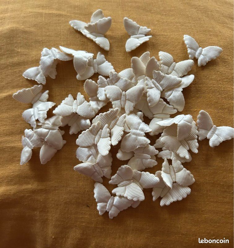 Papillon écru lot de 50 papillons (image 4)