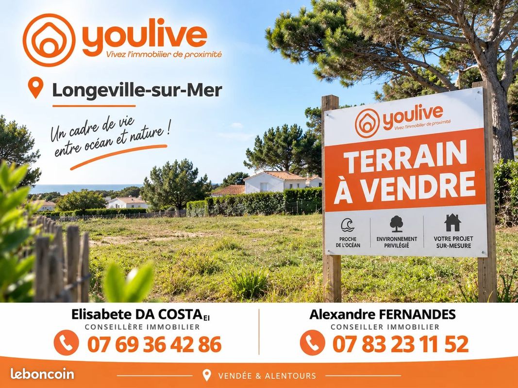 Terrain 601 m² · à Longeville-sur-Mer · 601 m² · 129 700 €