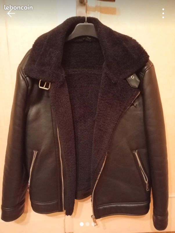 Zara Vinted Homme Blouson Aviateur Veste En Cuir Homme Zara Taille