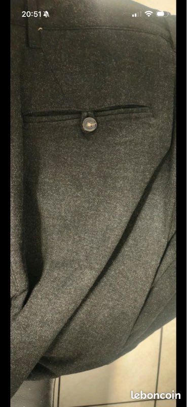 Pantalon Zara homme habillé gris neuf taille 36 (image 3)