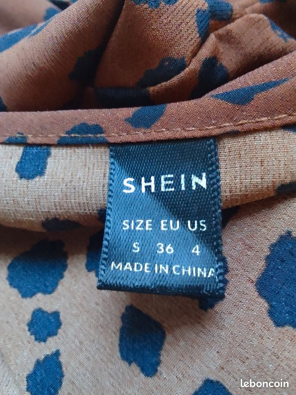 Robe longue avec manches longues femme taille 36 imprimé léopard Shein (image 11)