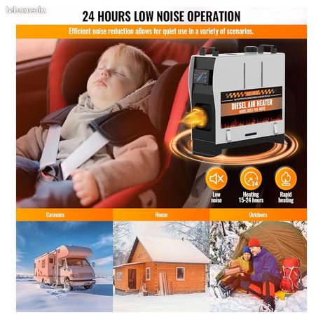 Chauffeur Diesel 8KW 110V VELPEX - Télécommande + écran LCD - Pour Camping-car, Bateau, Camion - Chauffage Rapide