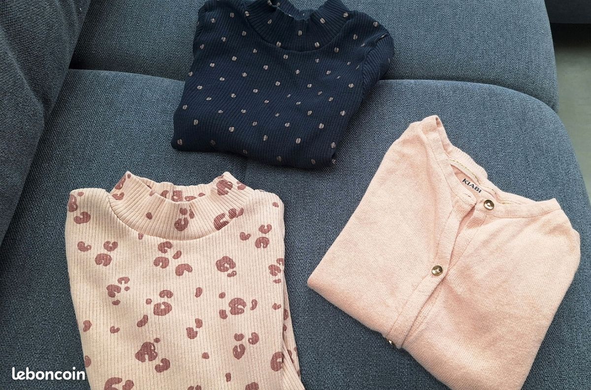 Lot 3 hauts avec gilet et + 6 ans (image 1)