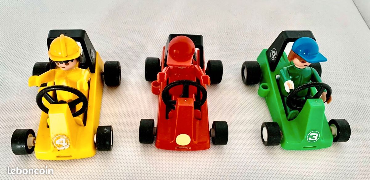 Playmobil vintage - Go Kart de Texaco : lot de 3 voitures de karting 3523 (image 4)