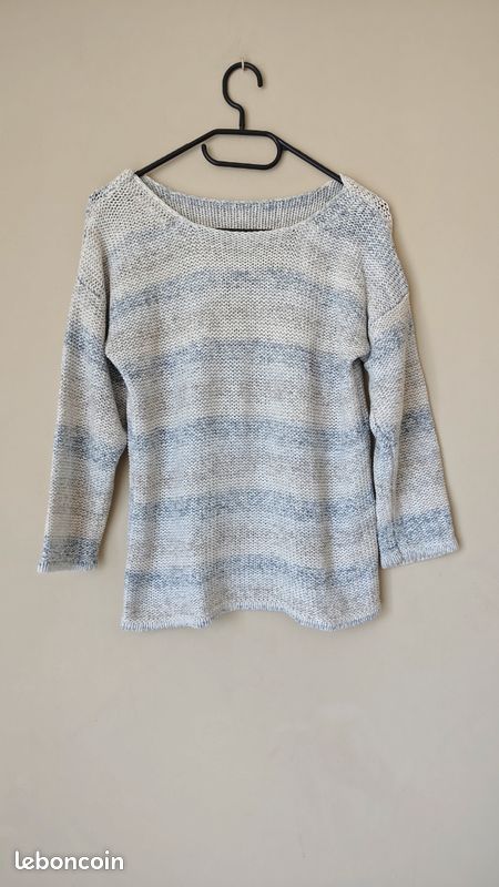Pull en maille rayures pastels - 38/M (image 1)