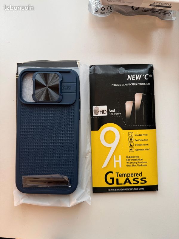 Coque iphone 15 pro max avec son protection d'écran (image 1)