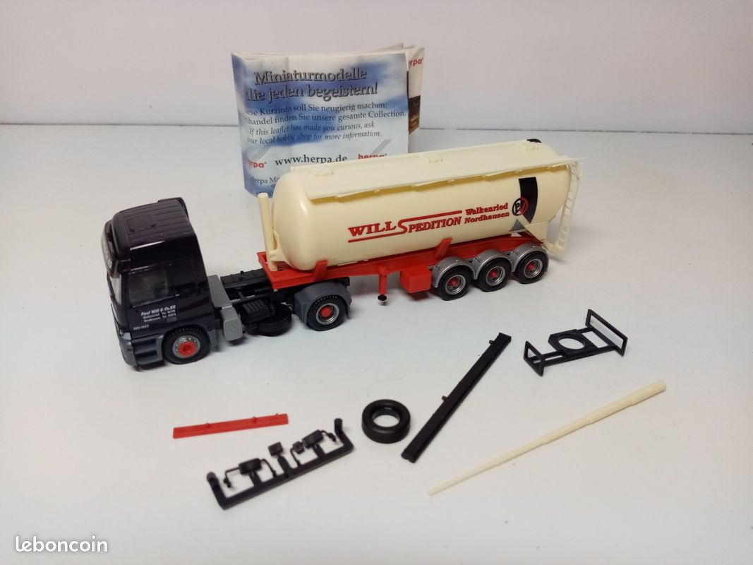 Camion Publicitaire Mercedes - Échelle HO 1/87, Marque Muller Milch - Occasion En Très Bel état