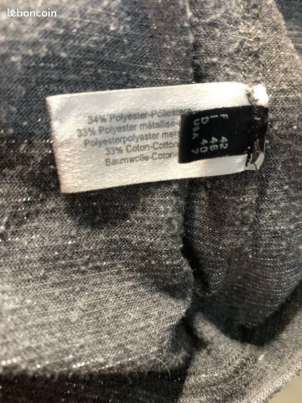 Doudoune Sans Manches Gris Argenté Marithé Et François Girbaud – Taille S, Neuve Sans étiquettes