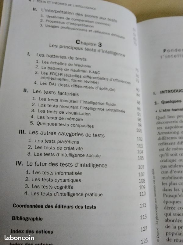 Livre de psychologie : Tests et théorie de l'intelligence (image 5)