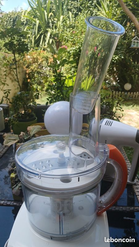 Robot coupe légumes avec 2 lames coupe crudités et 2 lames différentes pour mixer fabriqué en Allemagne 4 en 1 de 350 Watts (image 2)
