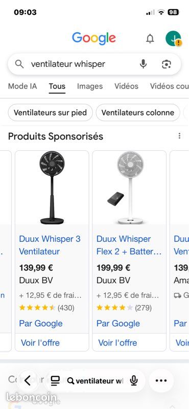Ventilateur puissant (image 3)