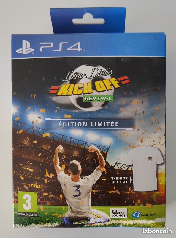 Dino Dini's Kick Off Revival + Tshirt Edition limitée Collector - Sony Playstation 4 - Neuf sous Blister (image 1)