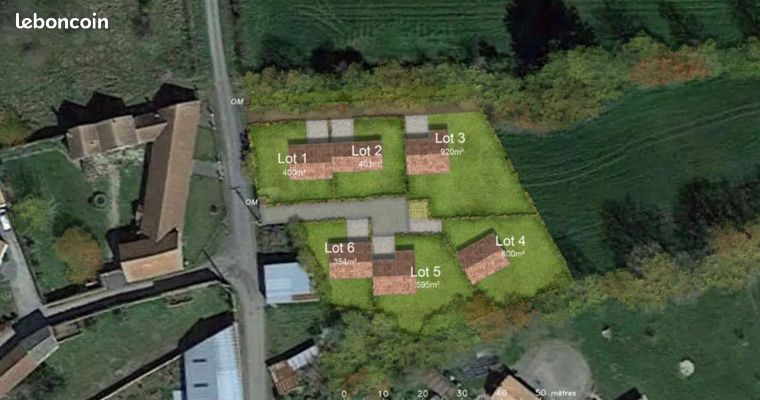 Terrain 411 m² La Limouziniere