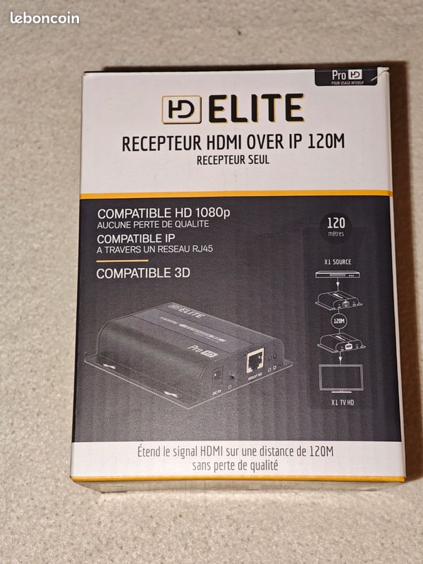 Récepteur HDMI HDElite ProHD Elite V4, HDL/PROHD-REC100MIPV4.0, Ethernet 100m, Ouvert Jamais Utilisé
