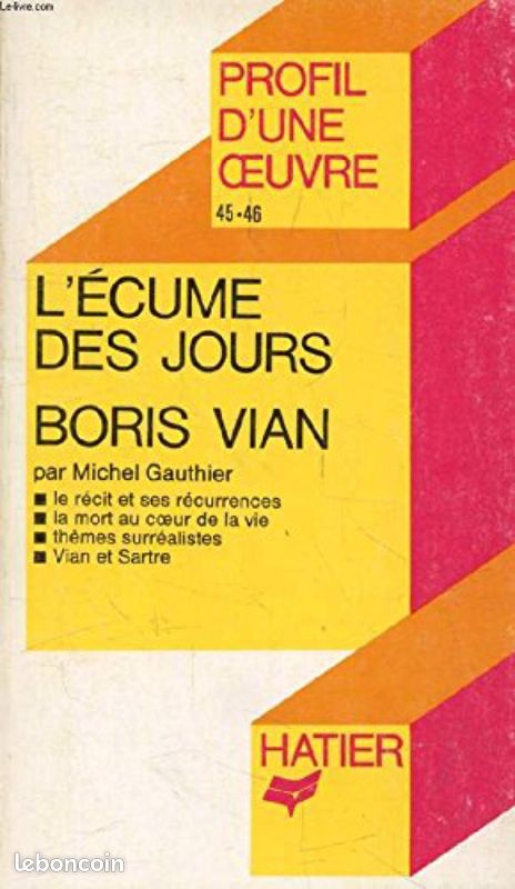 Profil littérature Hatier l écume des jours par Boris vian (image 1)