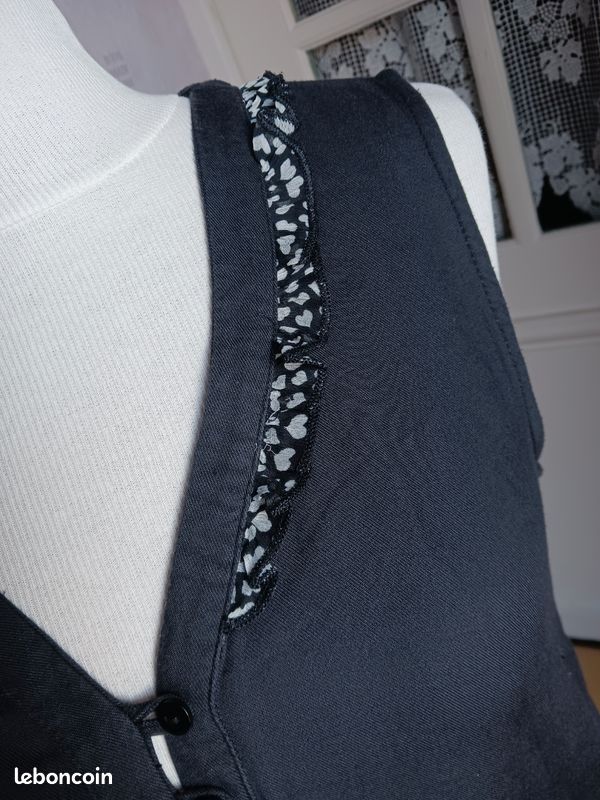 Robe xanaka cœurs noire et blanche (image 5)