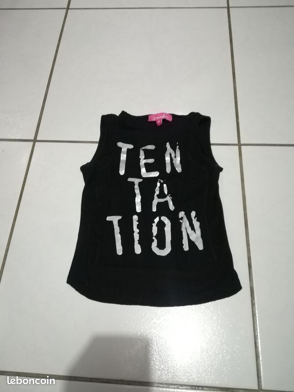 Top court noir imprimé Jennyfer taille S (image 1)