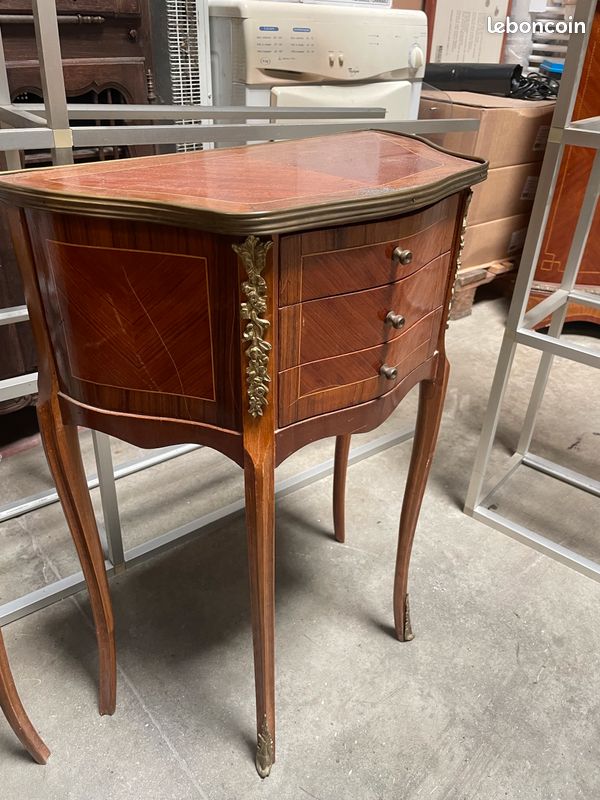 Table de chevet, style Louis XV, Louis XIX (image 3)