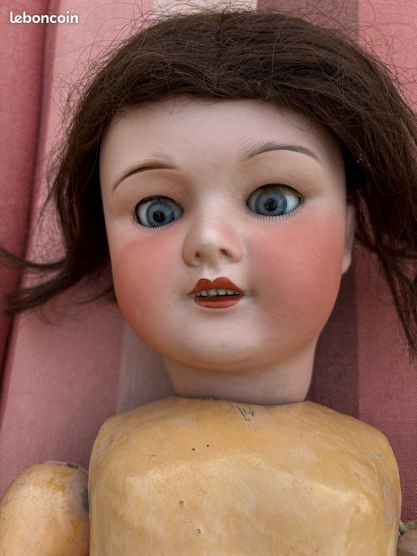 JOLIE POUPÉE ANCIENNE année 1920 taille 75 cm vient tout