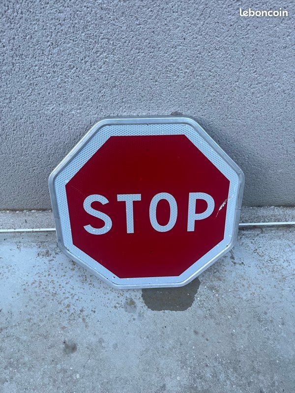 Panneau STOP STOP Panneau en Aluminium Métal Épais Octogonal pour Extérieur