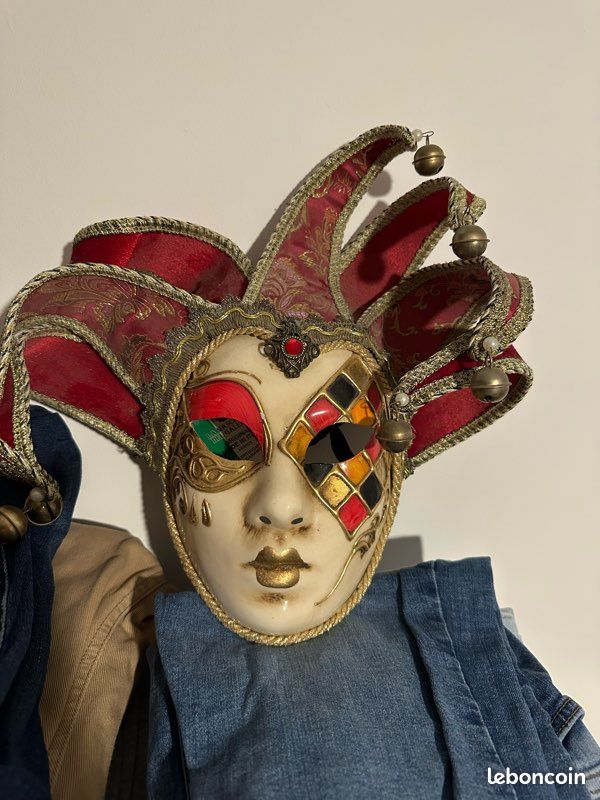 Masque Vénitien En Céramique à Suspendre – Peint à La Main – Made In Italy