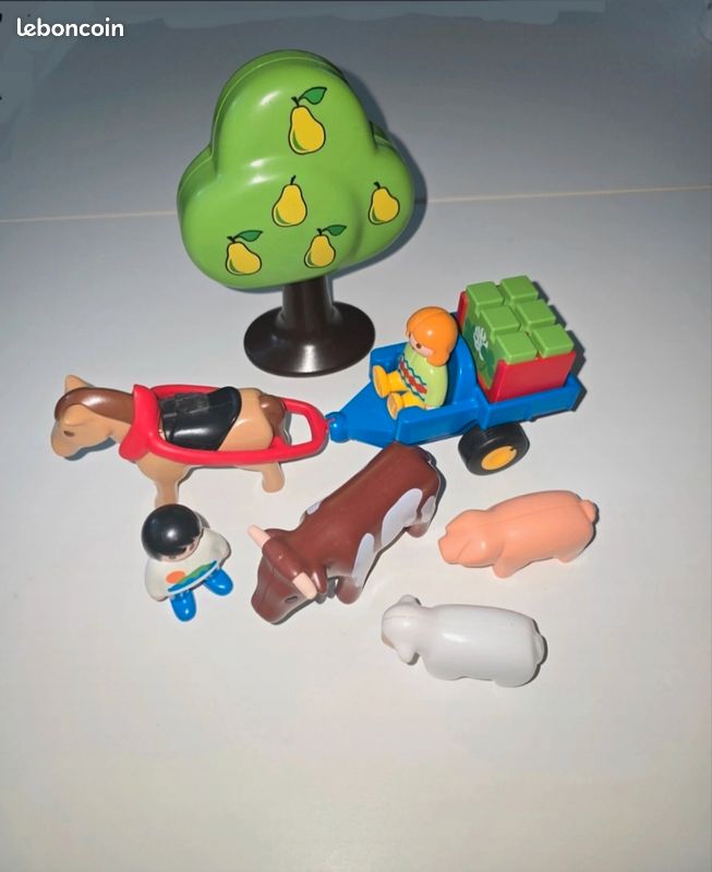 123 playmobil enfants et charrette 6620 complet (image 1)