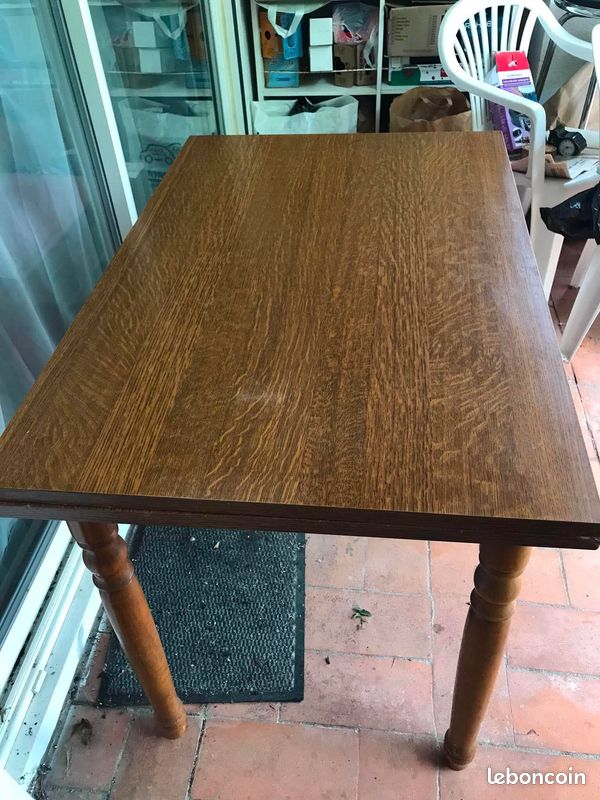 Table cuisine vintage formica et bois (image 3)