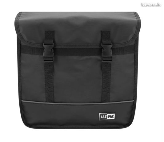 Lastpak Sacoches Vélo Double 35L Bisonyl Gris Nardo – Imperméables, Fermeture Clic, Trou Siège Enfant, Charge Max 10 Kg, Porte-Bagages